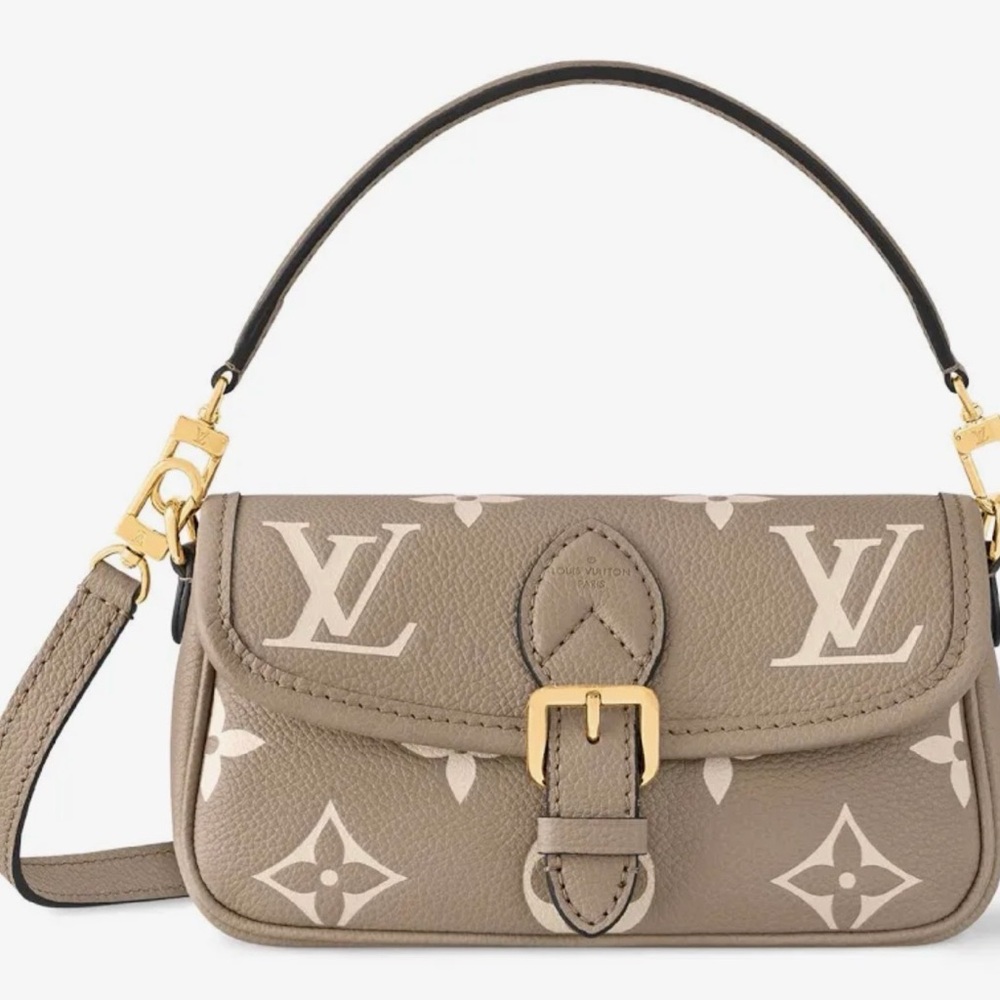 Louis Vuitton Taupe Monogram Mini Shoulder Bag with Gold Hardware